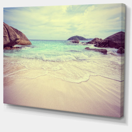 Vintage Style Seashore Thailand - Extra Large Seascape Art Canvas