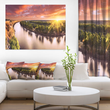 Sunset over Murray River Panorama - Extra Large Wall Art Landscape