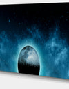 Moon In the Front of Galaxies - Extra Large Wall Art Landscape