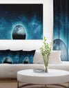 Moon In the Front of Galaxies - Extra Large Wall Art Landscape