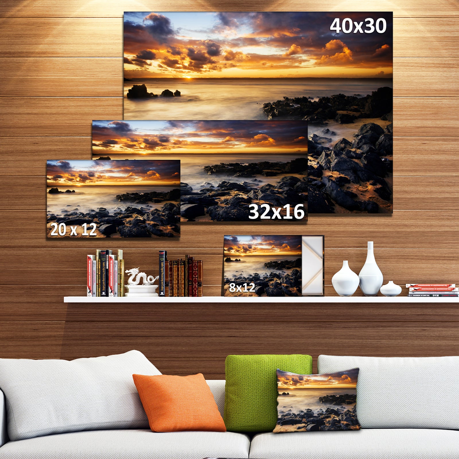 Beautiful Sunset at Philip Island - Extra Large Wall Art Landscape
