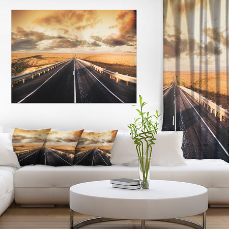Road through Desert Panorama - Extra Large Wall Art Landscape