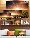 Vineyard with Stormy Sunset - Extra Large Wall Art Landscape