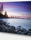 Rocky Burleigh Point in Blue - Extra Large Seascape Art Canvas