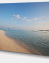 Serene Maldives Beach with Plain Sky - Extra Large Seascape Art Canvas