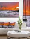 Vividly Colorful Tropical Beach at Sunset - Extra Large Seascape Art Canvas