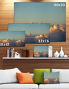 Orange Clouds Colorful Sunset in Sky - Extra Large Wall Art Landscape