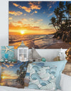 Paradise Tropical Island Beach with Palms - Seascape Art Canvas