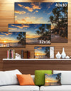 Paradise Tropical Island Beach with Palms - Seascape Art Canvas