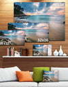 Gloomy Tropical Sunset Beach - Extra Large Seascape Art Canvas