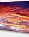 Colorful Sunset Skies with Clouds - Extra Large Wall Art Landscape