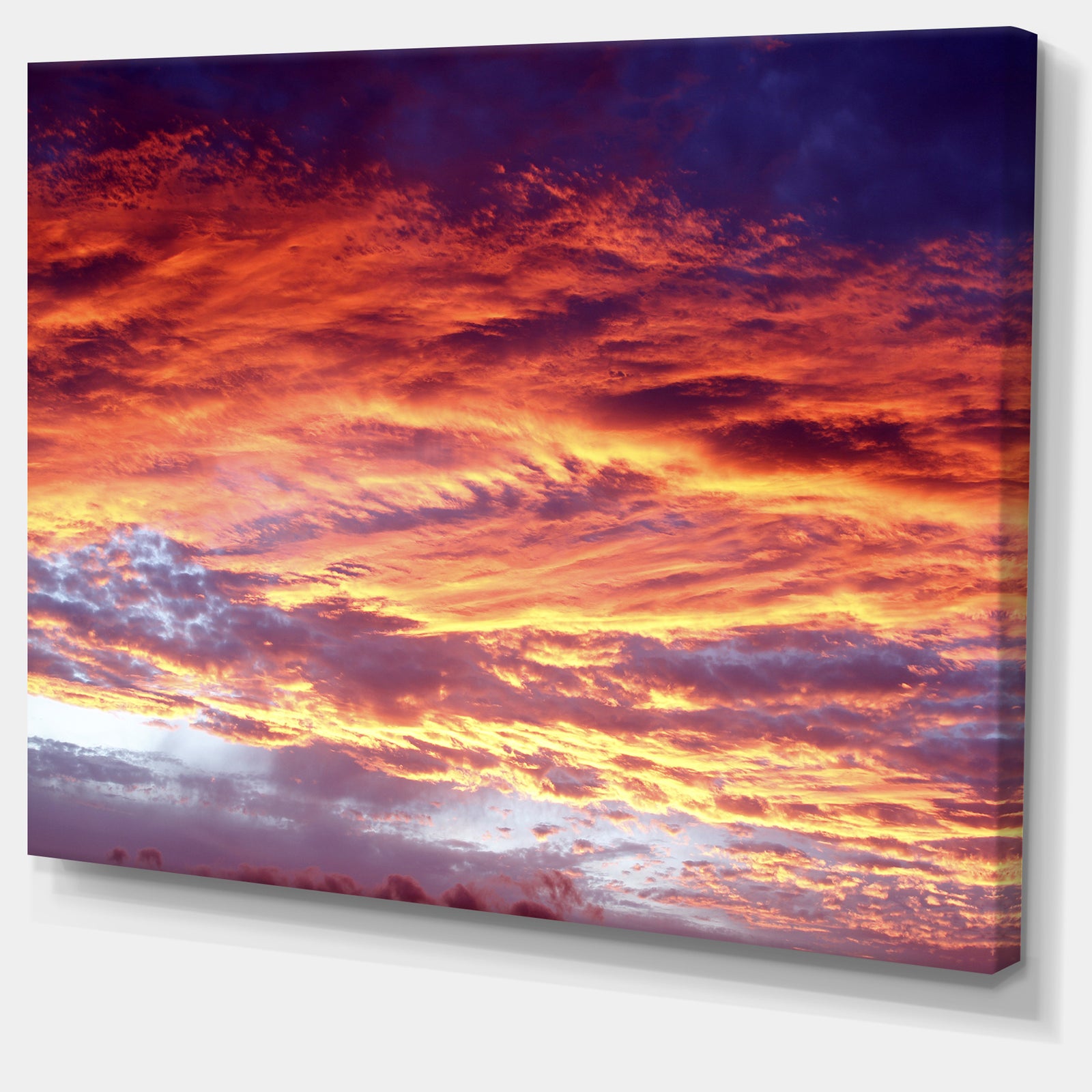 Colorful Sunset Skies with Clouds - Extra Large Wall Art Landscape
