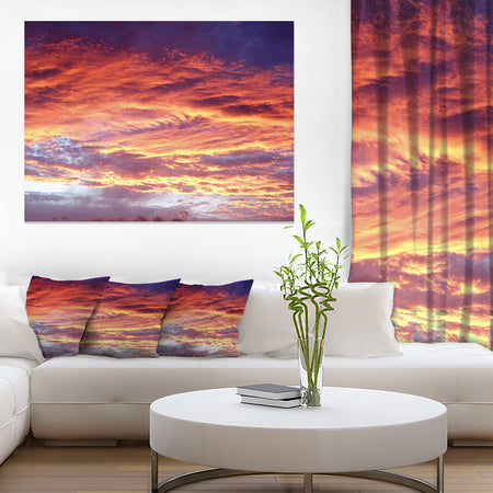Colorful Sunset Skies with Clouds - Extra Large Wall Art Landscape