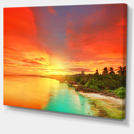 Beautiful Coastline in Philippines - Extra Large Seascape Art Canvas
