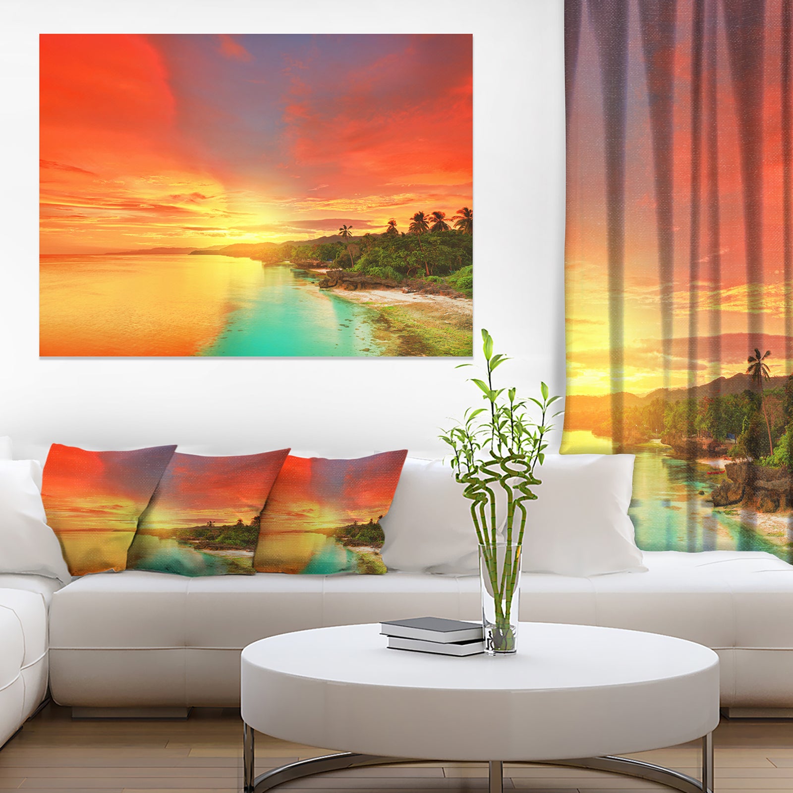 Beautiful Coastline in Philippines - Extra Large Seascape Art Canvas