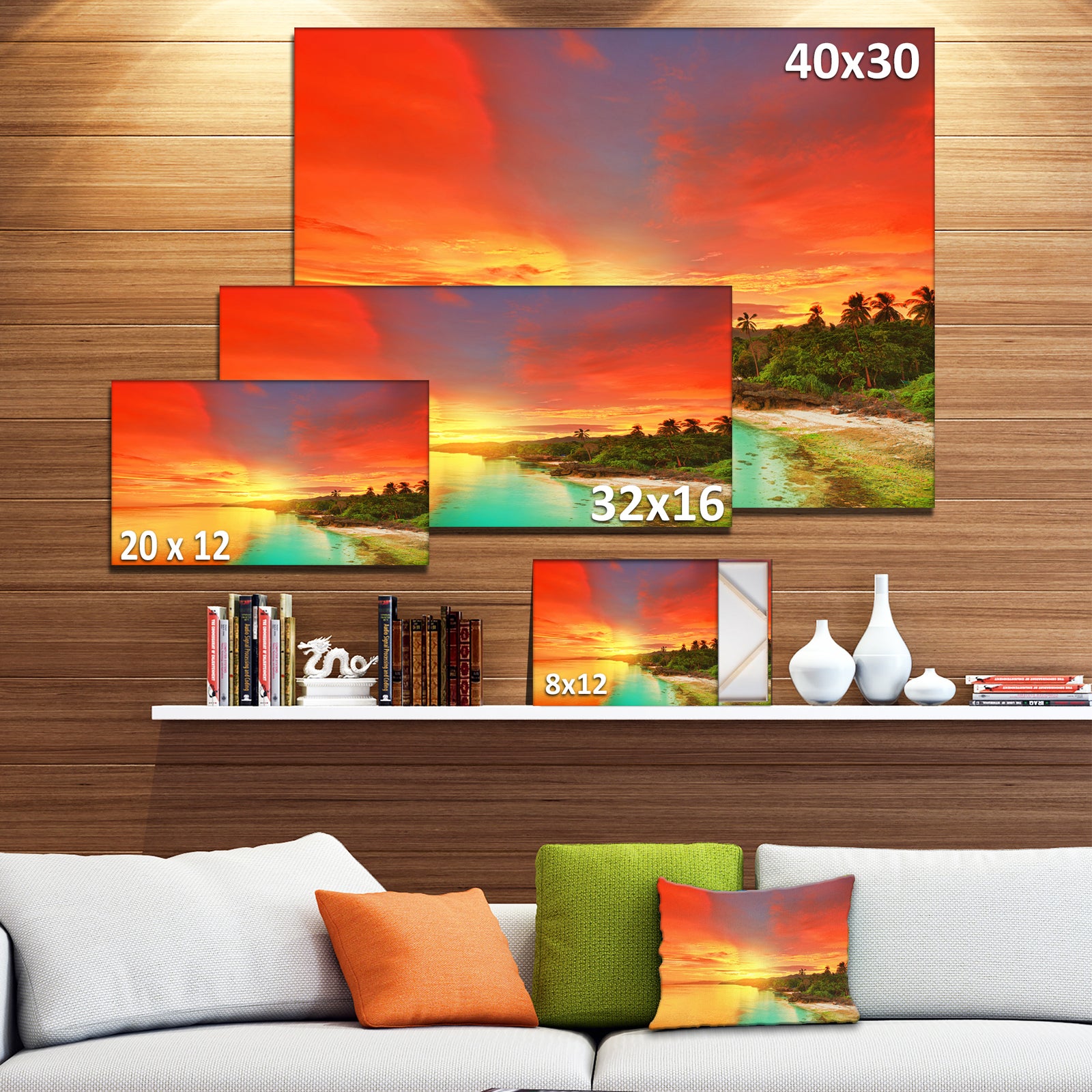 Beautiful Coastline in Philippines - Extra Large Seascape Art Canvas