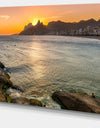 Ipanema in Rio de Janeiro Sunset - Extra Large Seascape Art Canvas