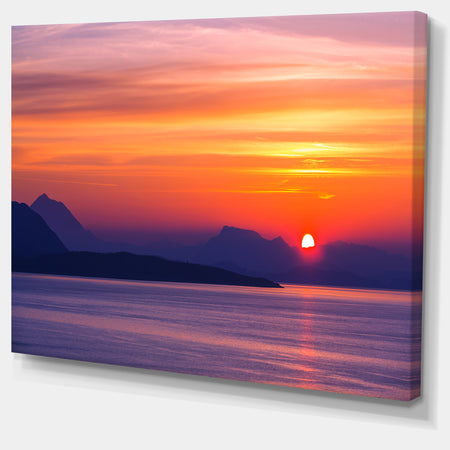 Stunning Sunset in Greece - Extra Large Seascape Art Canvas