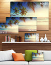 Typical Sunset on Seychelles Beach - Extra Large Seascape Art Canvas