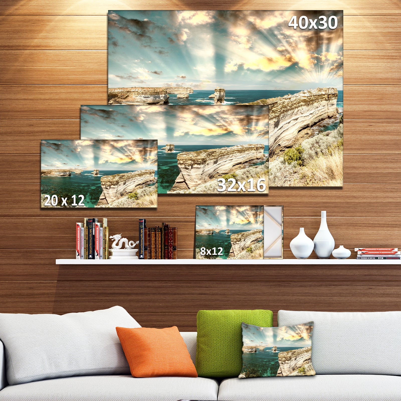 Rocks at Great Ocean Road Victoria - Extra Large Seascape Art Canvas