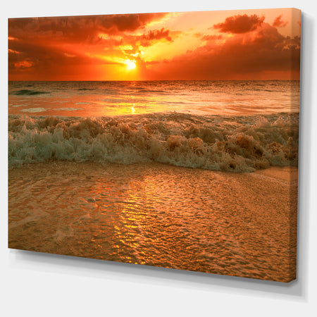 Amazing Beauty of Sun Reflection in Sea - Extra Large Seascape Art Canvas