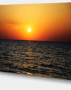 Sunset Panorama under Sea Surface - Modern Seashore Canvas Art