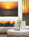 Sunset Panorama under Sea Surface - Modern Seashore Canvas Art