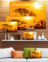 Orange Glow of African Sunset - Extra Large Wall Art Landscape