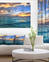 Exotic Tropical Beach at Sunset - Modern Seashore Canvas Art