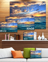 Exotic Tropical Beach at Sunset - Modern Seashore Canvas Art