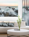 Bay or Biscay Rushing Waters - Modern Seashore Canvas Art