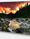 Rocky Mountain River at Sunset - Extra Large Wall Art Landscape