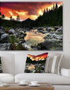 Rocky Mountain River at Sunset - Extra Large Wall Art Landscape