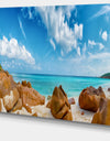 Rocky Seychelles Island Panorama - Oversized Beach Canvas Artwork