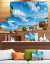 Rocky Seychelles Island Panorama - Oversized Beach Canvas Artwork