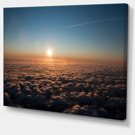 Sunset above the Dark Clouds - Oversized Beach Canvas Artwork