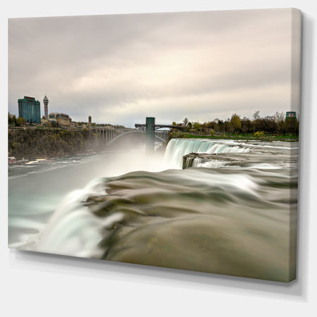 Niagara Falls Goat Island View - Oversized Beach Canvas Artwork