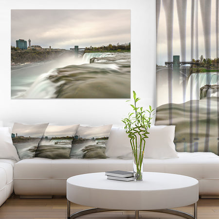 Niagara Falls Goat Island View - Oversized Beach Canvas Artwork