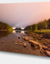 Jordan Pond in Acadia Park - Contemporary Landscape Canvas Art