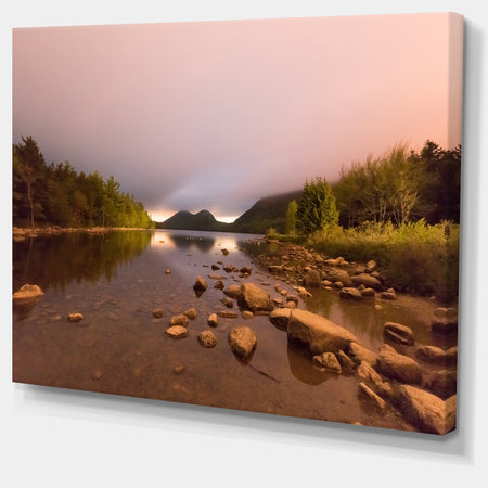 Jordan Pond in Acadia Park - Contemporary Landscape Canvas Art