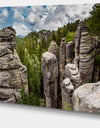 Beautiful Rocks in Bohemian Paradise Landscape Wall Art Canvas Print