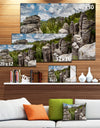 Beautiful Rocks in Bohemian Paradise Landscape Wall Art Canvas Print