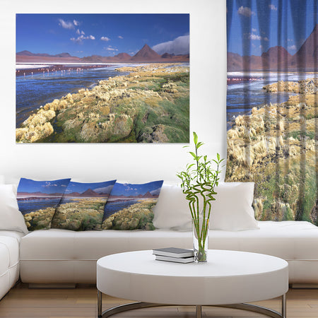 Colorada Lagoon and Pabellon Volcano - Oversized Beach Canvas Artwork