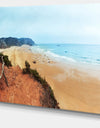 Tranquil Coastline with Waves - Oversized Beach Canvas Artwork