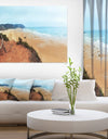 Tranquil Coastline with Waves - Oversized Beach Canvas Artwork