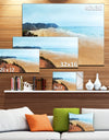 Tranquil Coastline with Waves - Oversized Beach Canvas Artwork