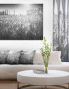 Black and White Wheat Field - Landscape Wall Art Canvas Print