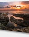 Rough Coast with Ancient Ruins - Oversized Beach Canvas Artwork