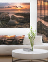 Rough Coast with Ancient Ruins - Oversized Beach Canvas Artwork