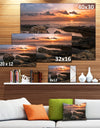 Rough Coast with Ancient Ruins - Oversized Beach Canvas Artwork